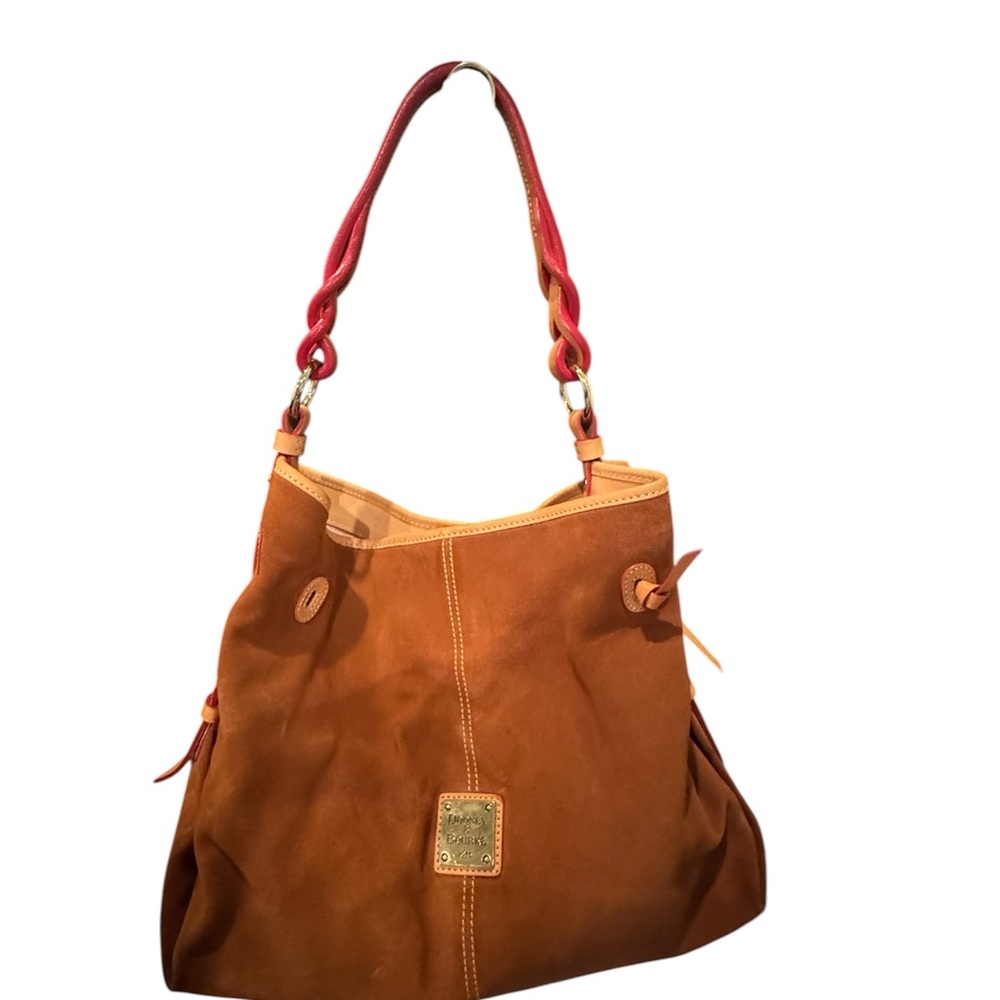 Dooney & Bourke Brown Suede Shoulder Strap